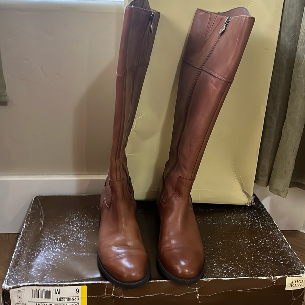 Riding Boots - Franco Sarto tan. Wide calf.